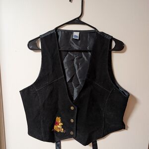 Vintage Leather Disney Winnie The Pooh Vest